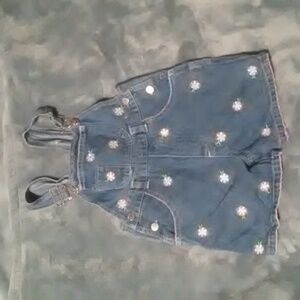 Girl's Denim Overall Shorts